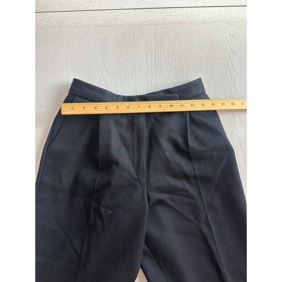 J.W. Anderson Black 100% Wool Slacks Asymmetrical Cropped Corporate Baddie (T) - Picture 3 of 9